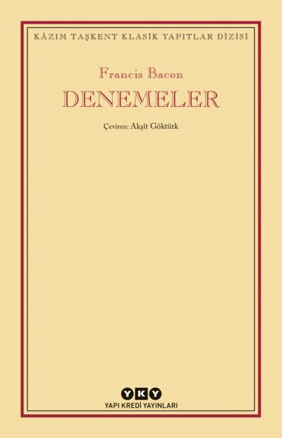 Denemeler - Francis Bacon Yapı Kredi Yayınları